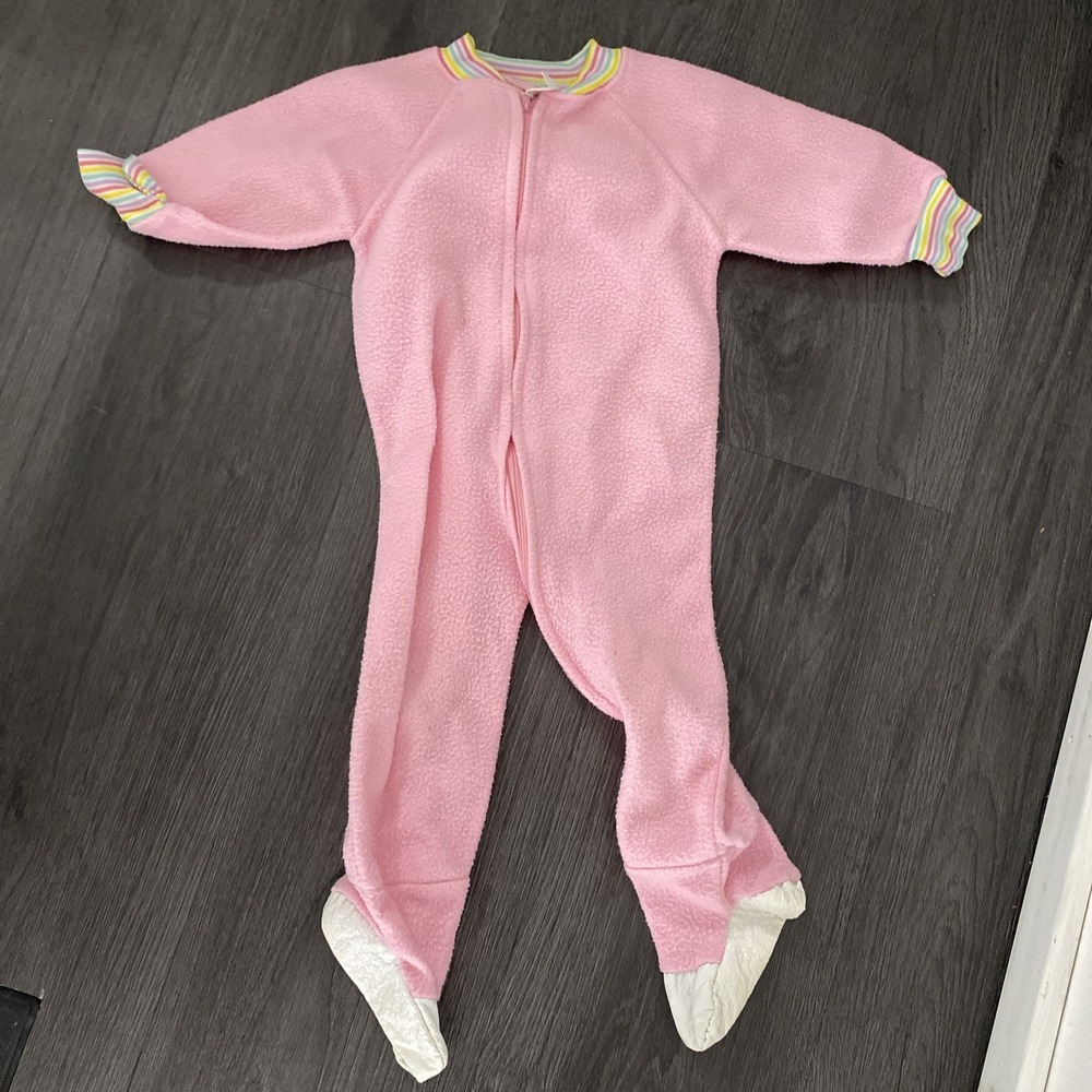 Angels Warm As Toast Fleece Footed Size 3t Girl's Pink Pajamas